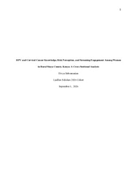 HPV and Cervical Cancer Knowledge, Risk Perception, and Screening Engagement Among Women in Rural Siaya County, Kenya: A Cross-Sectional Analysis