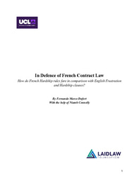 In Defence of French Contract Law
