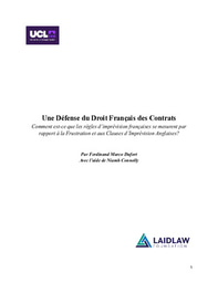 Une Défense du Droit Français des Contrats