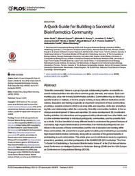 A Quick Guide for Building a Successful Bioinformatics Community