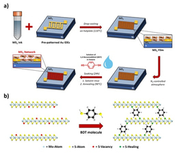 Boosting the electrical performance of 2D materials with molecular bridges