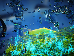 Power generation from ambient humidity using protein nanowires  