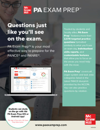 PA Exam Prep Flyer