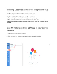 Teaching Case Files Canvas Integration Setup