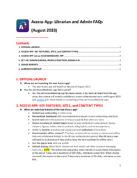 Librarian and Admin FAQs