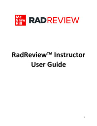 RadReview Instructor Guide
