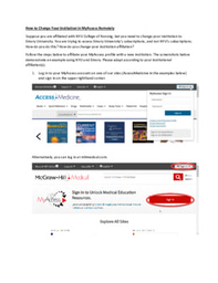 How to Affiliate Your McGraw Hill Account with an Institution / Change Your Institution