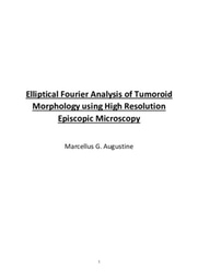 Elliptical Fourier Analysis of Tumoroid Morphology using High Resolution Episcopic Microscopy