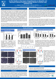 In Vitro Studies on the Impact of Ergothioneine on Idiopathic and Bleomycin-Induced Pulmonary Fibrosis Markers in Human Lung Epithelial Cells