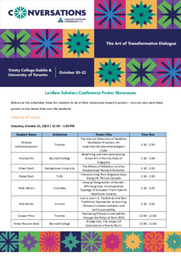 Laidlaw Scholars Conference Poster Presentation Times