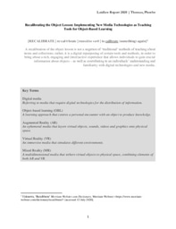 Recalibrating the Object Lesson: Implementing New Media Technologies as Teaching Tools for Object-Based Learning