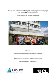 Making one's voice heard in the right to housing: grassroots campaigns and planning processes in London