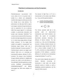 Ytterbium Luminescence and Up-Conversion