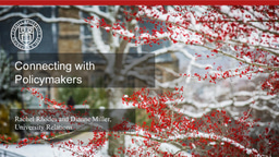 Connecting with Policymakers