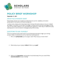 Writing Policy Briefs