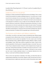 A Closer Look at Leadership in the Military