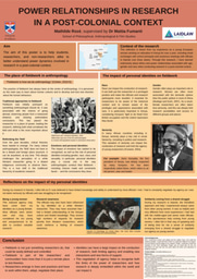 Power relationships in research in a post-colonial context