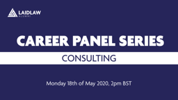 Career Panel Series: Consulting