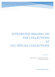 Report: Integrated Imaging on Collections From UCL Special Collections 