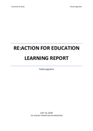 Learning Report: Re_action for Education initiative 