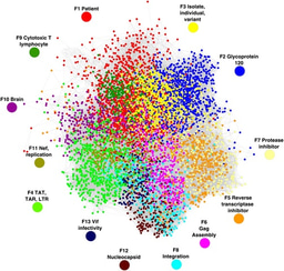 How to visualize a paradigmatic change in HIV-AIDS research?