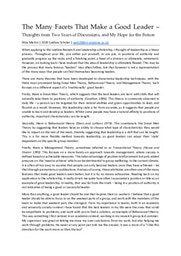 The Many Facets that Make a Good Leader