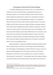 An Emancipatory Educator Finds Her Liberated Pedagogy