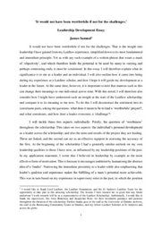 'It would not have been worthwhile if not for the challenges'