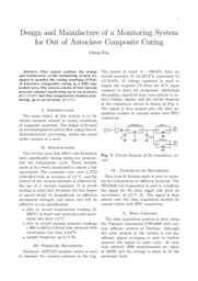 Design and Manufacture of an Out of Autoclave Composite Curing Monitoring System