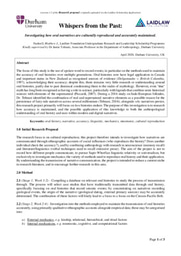 Whispers from the Past: Research into the Accurate Communication of Oral Narratives