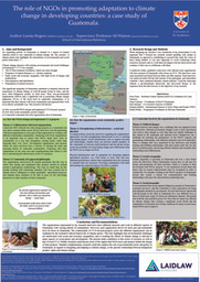 Research Poster: The Role of NGOs in promoting adaptation to climate change in developing countries: a case study of Guatemala.