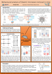 Behavioural analysis of Daam1 microexon removal in mice