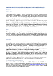 Research Proposal: Developing new genetic tools to manipulate the mosquito olfactory system