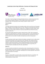 Leadership Reflections- A summer with Change The Code