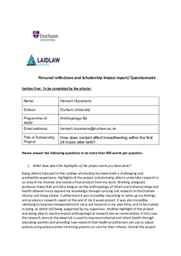 Scholarship Impact report