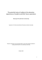 The potential value of coding to the education experiences of students and their future aspirations