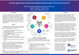 How Does Digital Literacy Affect the Social Wellbeing Of Older Adults In The Context of Covid-19