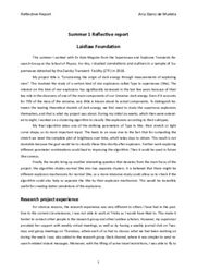 Summer 1 Reflective Report