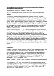  Investigating Bedrock Rivers - Summer 1 Final Report