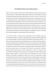 Final Reflective Report