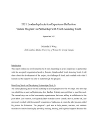 2021 Leadership-In-Action Experience Reflection