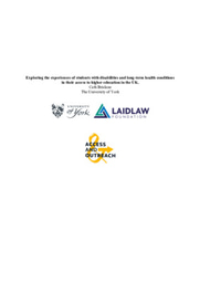 PAPER: Exploring the experiences of students with disabilities and long-term health conditions in their access to higher education in the UK.