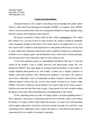 Laidlaw Internship Summary