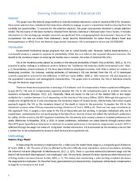 Deriving Indonesia's Value of Statistical Life 