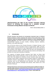 (Re)Connecting  the  dots  of the Circular  Economy: Moving foward to building the bridges for a possible sinergic framework among Western Europe and Brazil
