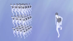 Several millions of RNA molecules move in unison