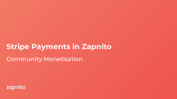 Stripe Payments in Zapnito