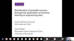 David Wedge – Stratification of prostate cancers through the application of machine learning to sequencing data