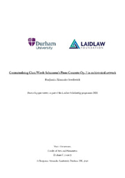 Contextualising Clara Wieck-Schumann’s Piano Concerto Op. 7 in an historical network