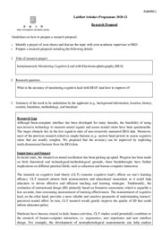 Initial Research Proposal